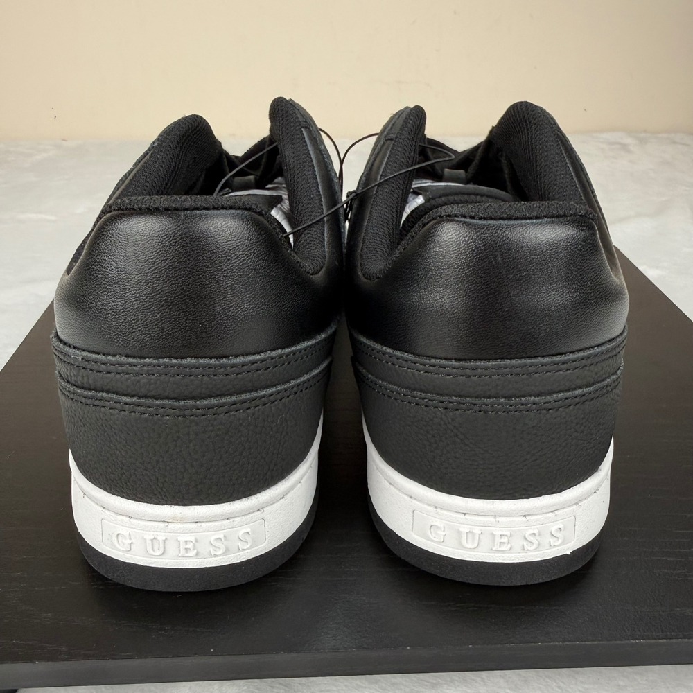 Guess Mens 11 M Tirry Black White Low Top Sneakers Embossed 4G Logo Lace Up New - Picture 5 of 11